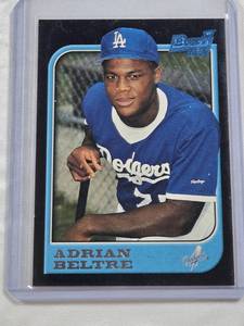 lot 218 image: Adrian Beltre Rookie 1997 Bowman #194 - Los Angeles Dodgers Baseball Card