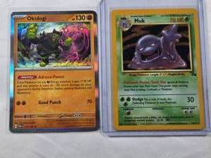 lot 223 image: Lot of 2 Holo Pokemon Cards - Okidogi 111167 & 1999 Muk 1362