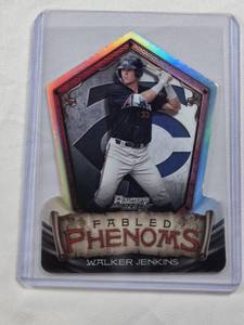 lot 233 image: Walker Jenkins Rookie 2024 Bowmans Best Fabled Phenoms Refractor Die Cut #FP-3 - Minnesota Twins Baseball Card