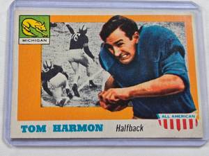 lot 236 image: Tom Harmon 1955 Topps All American #35 - Michigan Wolverines Vintage Football Card