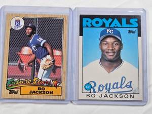 lot 242 image: Lot of 2 Bo Jackson Rookie Cards Including Topps Future Stars 1987 Topps No. 40 and Topps No. 50T