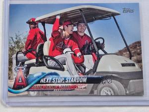 lot 243 image: Shohei Ohtani Rookie 2018 Topps Update Series #US158 - Los Angeles Angels Baseball Card