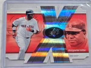 lot 250 image: David Ortiz 2007 Upper Deck SPx Die Cut Foil #4 - Boston Red Sox Baseball Card