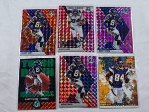 lot 253 image: Lot of 6 Randy Moss Football Cards Including Panini Mosaic, Touchdown Masters and Modern Artists Insert