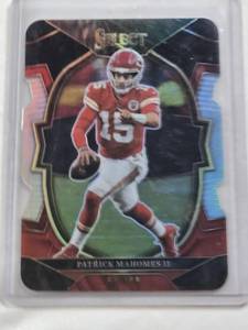 lot 254 image: Patrick Mahomes 2022 Panini Select Prizm Die Cut #20 - Kansas City Chiefs Football Card