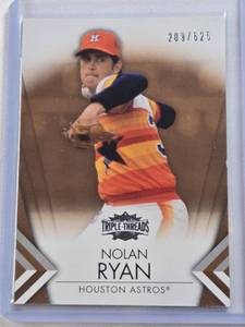 lot 258 image: Nolan Ryan 2012 Topps Triple Threads Thick Stock #54 and Numbered 209625 - Houston Astros Baseball Card