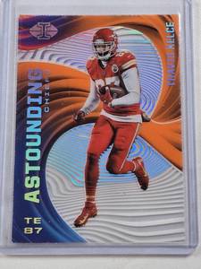 lot 261 image: Travis Kelce 2020 Panini Illusions Acetate Holo Insert #A15 - Kansas City Chiefs Football Card