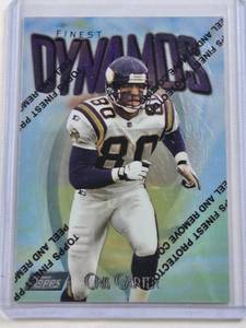lot 263 image: Cris Carter 1997 Topps Dynamos Insert #127 - Minnesota Vikings Football Card