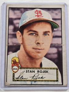 lot 267 image: Stan Rojek 1952 Topps #163 - St. Louis Browns Vintage Baseball Card