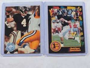 lot 269 image: Lot of 2 Brett Favre Rookie Cards