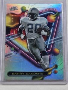 lot 270 image: Barry Sanders 2024 Topps Chrome Composite Refractor #267 - Detroit Lions Football Card