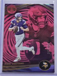 lot 271 image: Kirk Cousins 2023 Panini Illusions Pink Foil #71 and Numbered 291399 - Minnesota Vikings Football Card