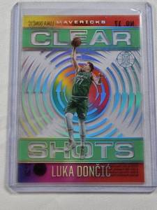 lot 291 image: Luka Doncic Panini Clear Shots Acetate Insert #17 - Dallas Mavericks Basketball Card
