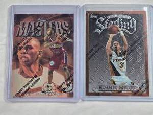 lot 294 image: Lot of 2 Topps Finest with Jerry Stackhouse and Reggie Miller