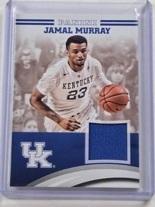 lot 305 image: Jamal Murray Rookie 2016 Panini Kentucky Team Collection Relic #JM-UK - Kentucky Wildcats Basketball Card