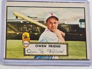 lot 306 image: Owen Friend 1952 Topps #160 - St. Louis Browns Vintage Baseball Card