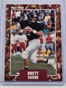 lot 309 image: Brett Favre Rookie 1991 Star Pics #65 - Southern Mississippi Football Card