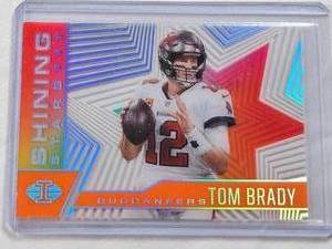 lot 327 image: Tom Brady 2021 Panini Illusions Shining Stars Acetate Insert #SS-10 - Tampa Bay Buccaneers Football Card