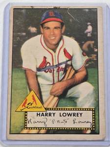 lot 328 image: Harry Lowrey 1952 Topps #111 - St. Louis Cardinals Vintage Baseball Card