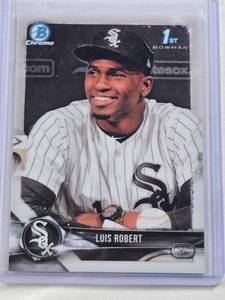 lot 340 image: Luis Robert 1st Bowman Chrome 2018 #BCP21 - Chicago White Sox Baseball Card