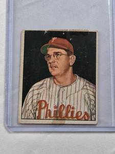 lot 343 image: Jim Konstanty 1950 Bowman #226 - Philadelphia Phillies Vintage Baseball Card