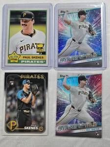 lot 356 image: Lot of 4 Paul Skenes Rookie Cup and Rookie Cards