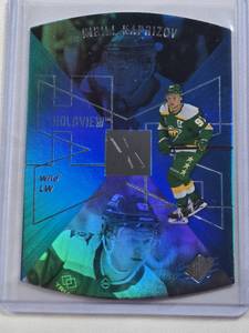 lot 359 image: Kirill Kaprizov 2023-24 Upper Deck SPx Holo Blue Foil Die Cut #SPX-14 - Minnesota Wild Hockey Card