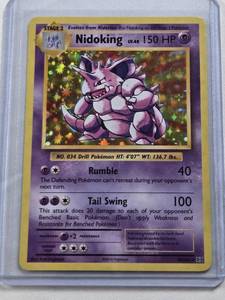lot 383 image: Nidoking Holo Pokemon Card 45108