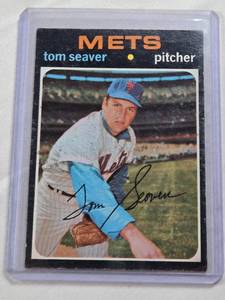 lot 384 image: Tom Seaver 1971 Topps #160 - New York Mets Vintage Baseball Card