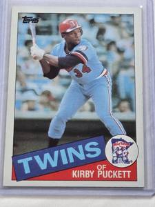 lot 403 image: Kirby Puckett Rookie 1985 Topps #536 - Minnesota Twins Baseball Card