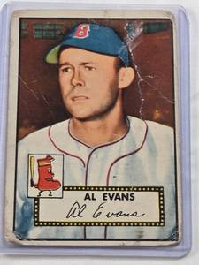 lot 410 image: Al Evans 1952 Topps #152 - Boston Red Sox Vintage Baseball Card