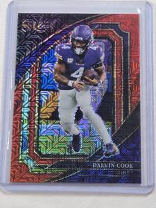 lot 411 image: Dalvin Cook 2022 Panini Select Prizm SSP #332 and Numbered 4549 - Minnesota Vikings Football Card