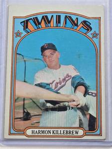 lot 417 image: Harmon Killebrew 1972 Topps #51 - Minnesota Twins Vintage Baseball Card