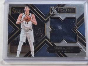 lot 422 image: Nikola Jokic 2017-18 Panini Select X Factor Memorabilia #XF-NJK - Denver Nuggets Basketball Card