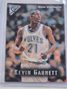 lot 442 image: Kevin Garnett Rookie 1996 Topps New Editions #41 - Minnesota Timberwolves Basketball Card