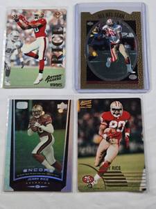 lot 447 image: Lot of 4 Jerry Rice Cards Including Upper Deck All-NFL Team, Encore, Action Packed