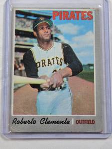 lot 455 image: Roberto Clemente 1970 Topps #350 - Pittsburgh Pirates Vintage Baseball Card