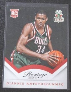 lot 5 image: 2013-14 Prestige Giannis Antetokounmpo #175 Rookie Card