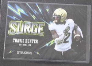 lot 8 image: 2024 Pulse Statos Surge Travis Hunter #13 Rookie Card 2240  Only 40 Exist
