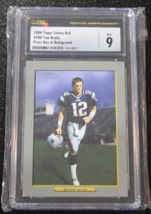 lot 13 image: 2006 Topps Turkey Red Tom Brady #280 CSG 9