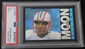 lot 14 image: 1985 Topps Warren Moon #251 Rookie Card PSA 5