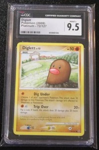lot 19 image: 2009 Pokemon Platinum Diglett #72127 CGC 9.5