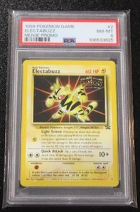lot 26 image: 1999 Pokemon Black Star Movie Promo Electabuzz #2 PSA 8