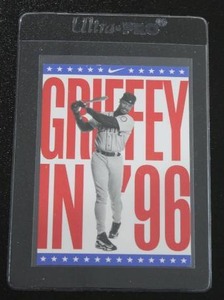 lot 43 image: 1996 Nike Promo Card Griffey In 96 Ken Griffey Jr. #NNO