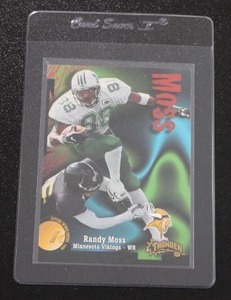 lot 44 image: 1998 Skybox Thunder Randy Moss #242 Rookie Card