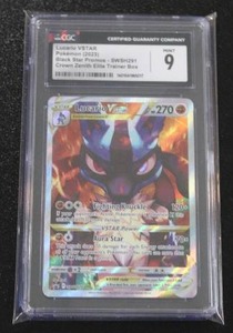 lot 53 image: 2023 Pokemon Black Star Promo Lucario VSTAR #SWSH291 CGC 9
