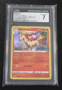 lot 55 image: 2022 Pokemon Black Star Promo Rapidash #SWSH270 CGC 7