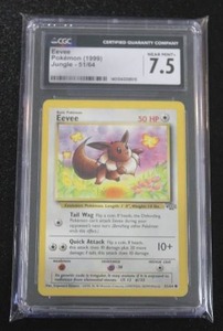 lot 56 image: 1999 Pokemon Jungle Eevee #5164 CGC 7.5
