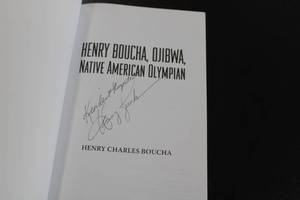 lot 84 image: Native American Olympian by Henry Boucha Book w Henry Boucha Autograph