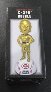 lot 97 image: 2020 Cincinnati Reds Star Wars C-3PO Bobblehead